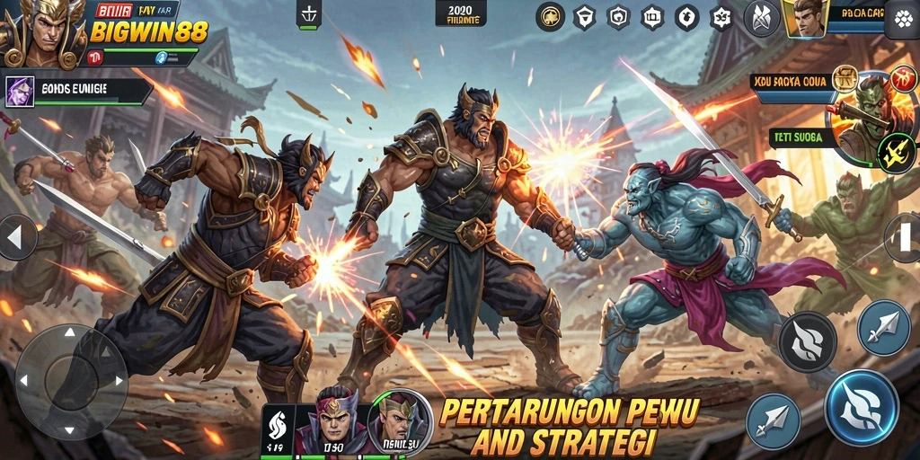 Screenshot menampilkan aksi pertarungan seru dalam BIGWIN88.