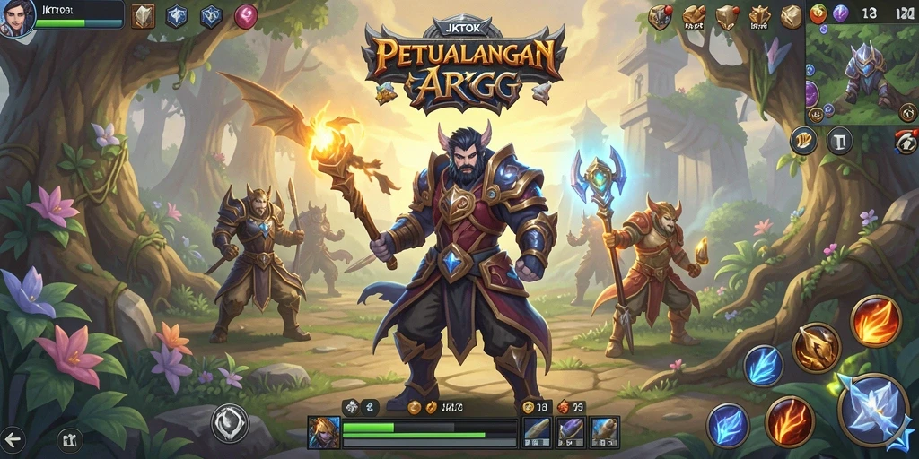 Gameplay JKTOK yang menegangkan dengan aksi pertarungan seru.