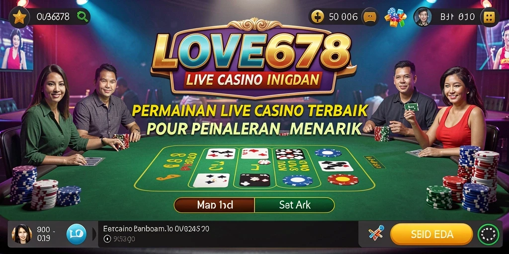 Tampilan gameplay LIVE Casino yang menegangkan dan interaktif.