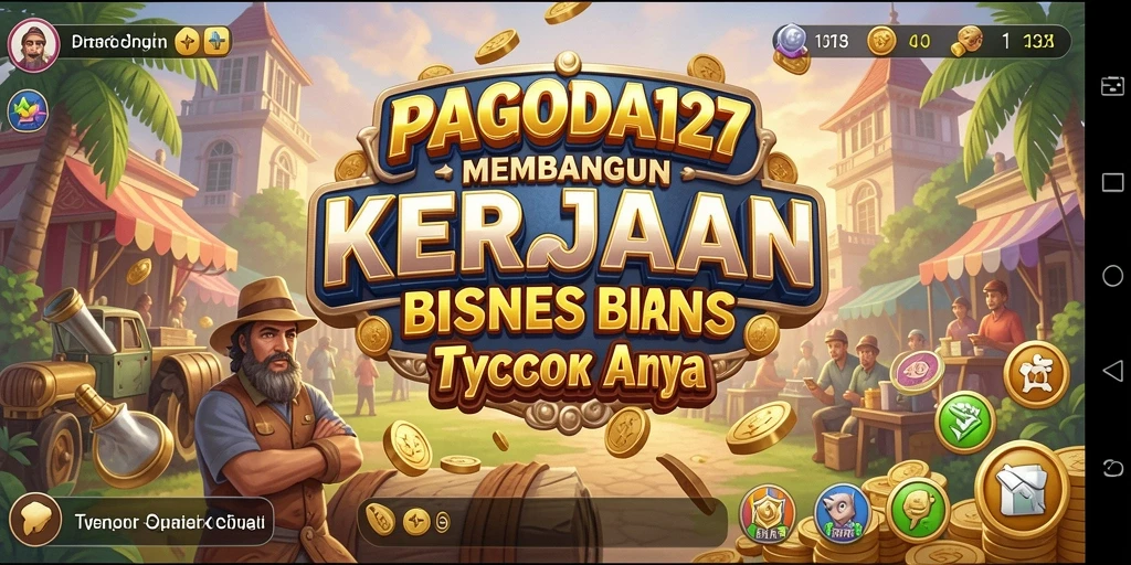Tampilan gameplay menarik dalam <strong>PAGODA127</strong> yang menggambarkan aktivitas membangun bisnis.