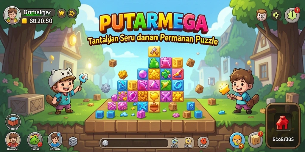 Screenshot PUTARMEGA menampilkan gameplay menarik dengan teka-teki yang menantang.