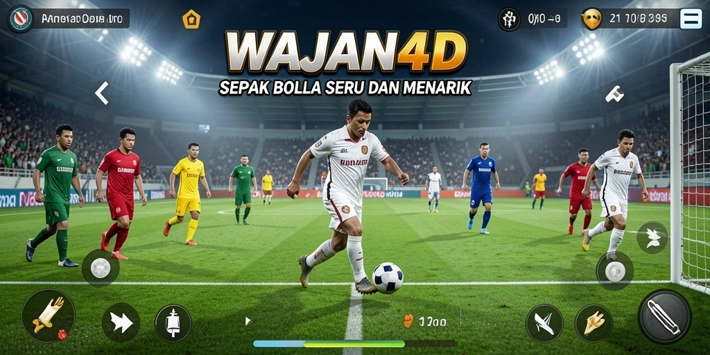 Tampilan gameplay seru dalam permainan sepak bola WAJAN4D.
