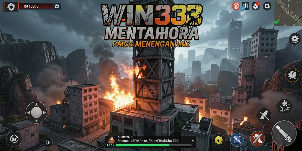 Tampilan gameplay menara yang menegangkan dan strategis di WIN33.