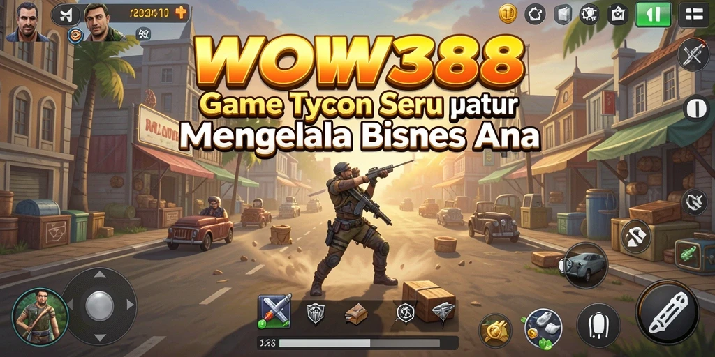 Tampilan gameplay WOW388 yang menampilkan manajemen bisnis yang seru.